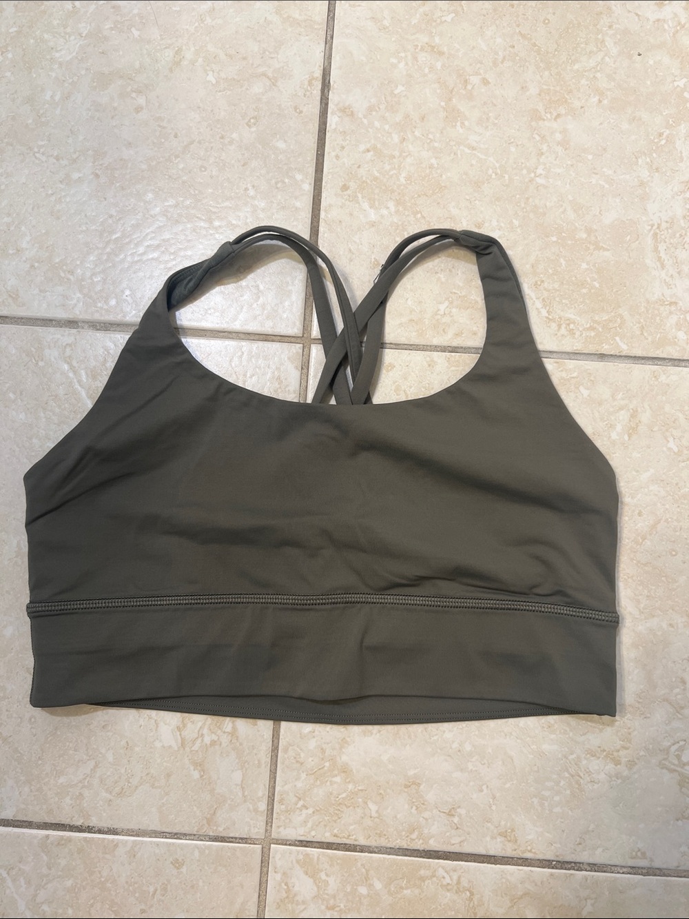 lululemon energy sports bra Olive green size 10